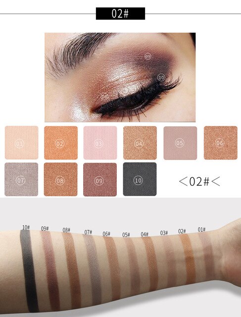 10 Color Eyeshadow Pallete