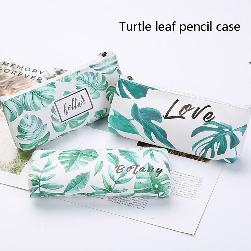 Tropical Leaf Cosmetic Bag