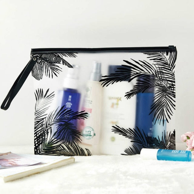 Tropical Clear Cosmetic Bags
